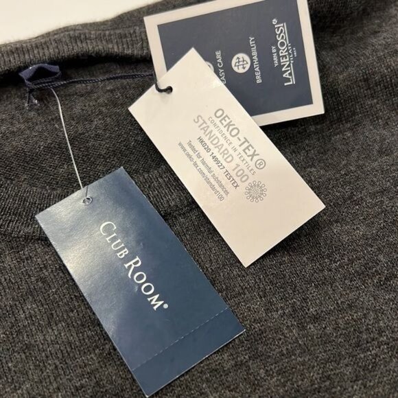 Club Room Merino Wool blend Ebony Heather crew neck sweater size XL NWT - Picture 5 of 10